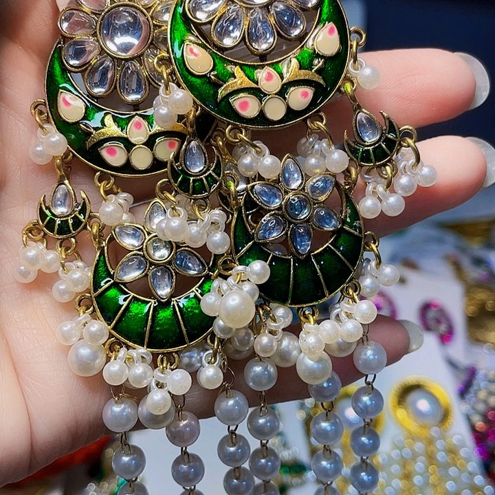 无***草锆石纯铜合金耳坠