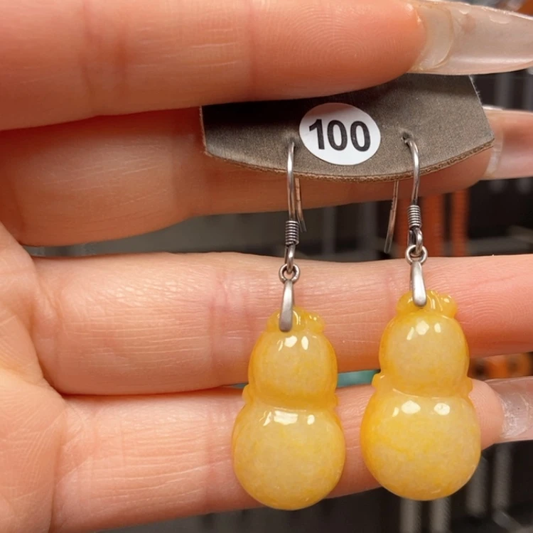 【闪购商品】翡翠耳饰银S925镶嵌优化耳饰