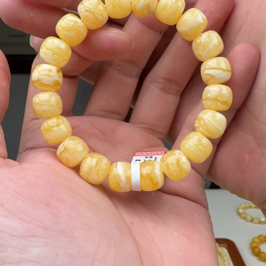 琥珀未镶嵌手链蜜蜡手串