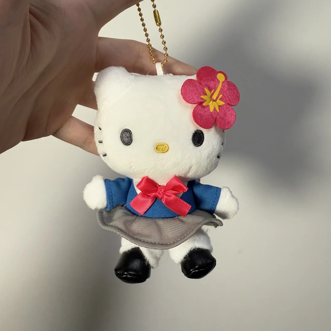 【京都限定】HelloKitty 平成校服白蓝Kitty 钥匙扣玩偶猫潮玩