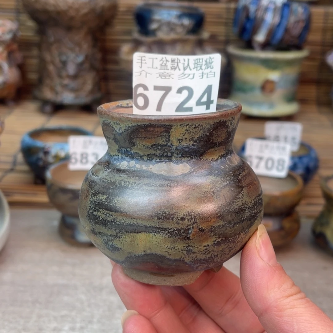 手工花盆默认瑕疵完美者勿拍