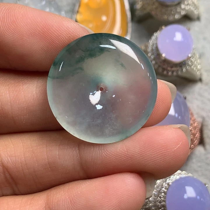 未镶嵌翡翠耳饰天然翡翠平安扣吊坠
