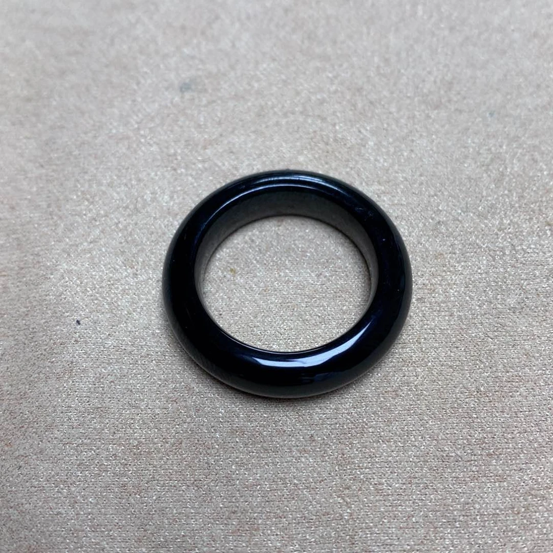 未镶嵌戒圈翡翠C*?墨翠戒圈