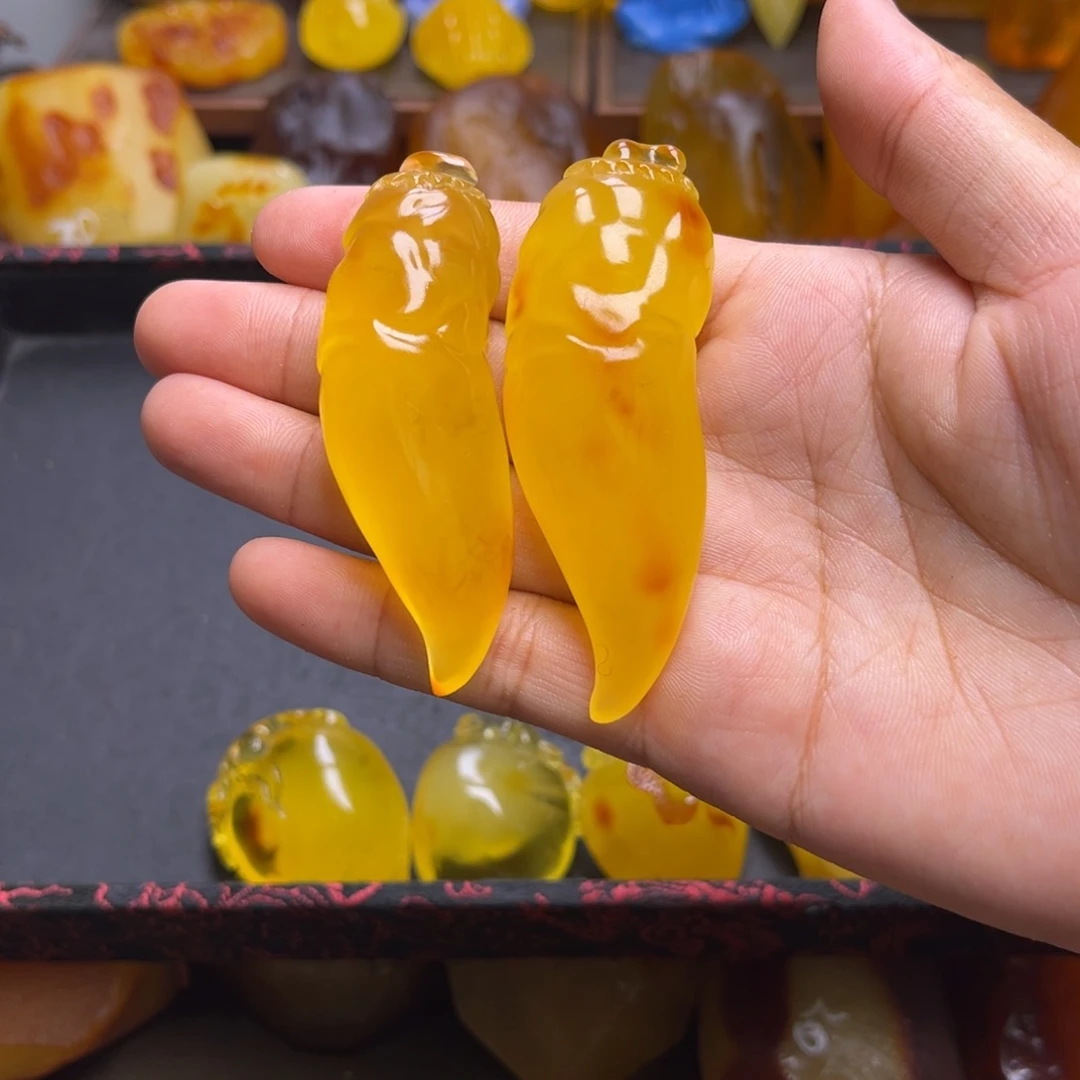 定制琥珀未镶嵌业**渣雕刻工费