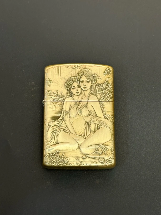 ZORRO 烈焰打火机工作室出品姐妹花，精工浮雕砂轮打火机
