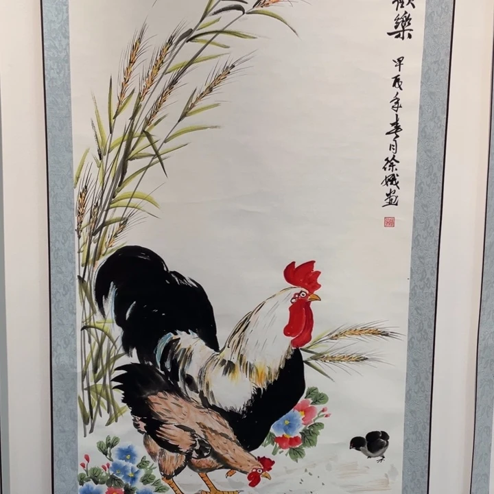 绘画纯手绘合家欢乐