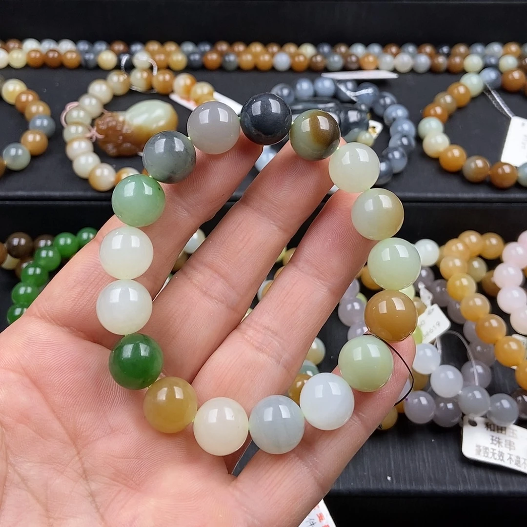 和田玉未镶嵌手链