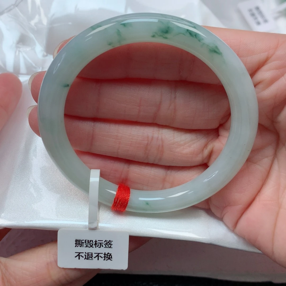 翡翠手镯未镶嵌54.5圆条