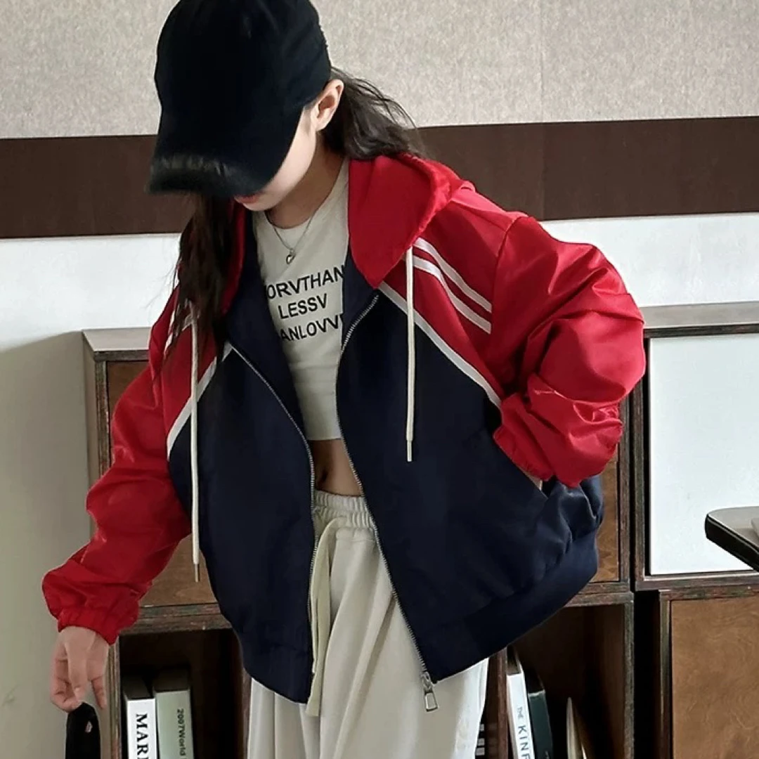 220哈哈家 女童春秋款外套洋气炸街时髦连帽秋季上衣