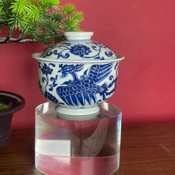 觅纤 双凤盖碗 MQ252
