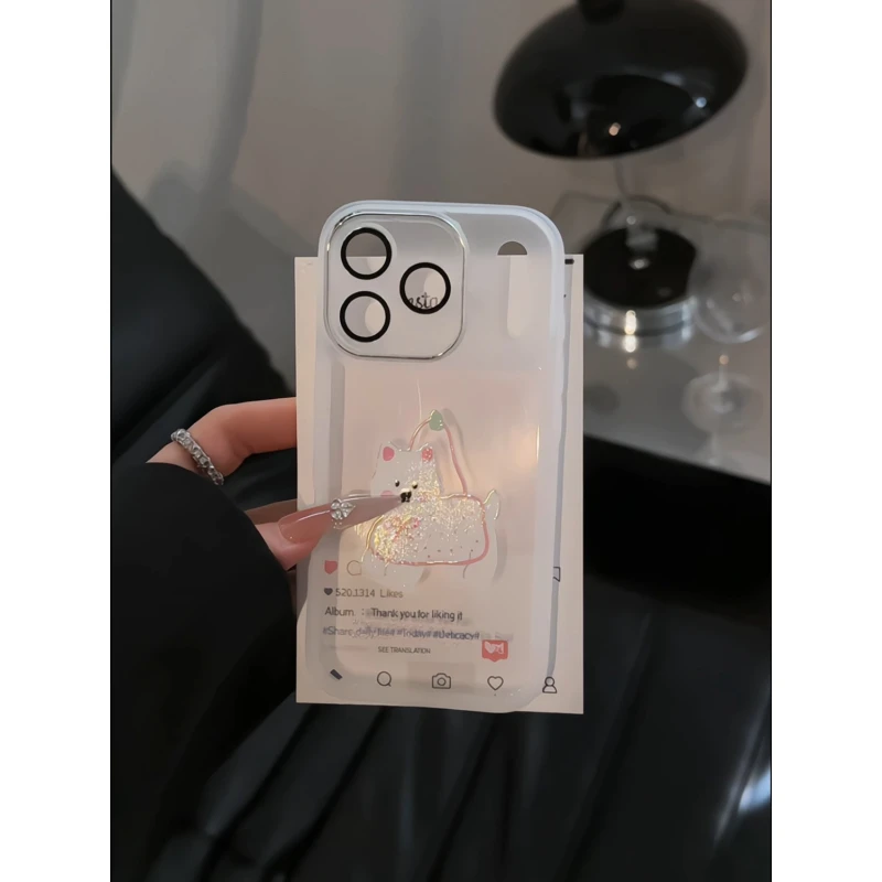 西高地手提袋适用苹果17pro手机壳16金属镜框华为p70荣耀oppo小米