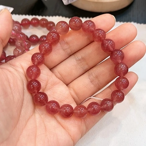 【闪购商品】未镶嵌手链水晶—福利卡10草莓晶手串