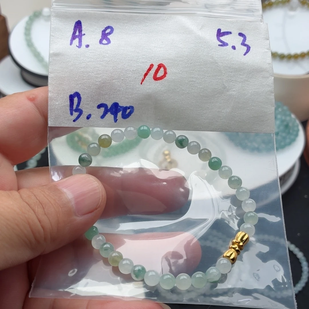 定制翡翠未镶嵌翡翠珠链
