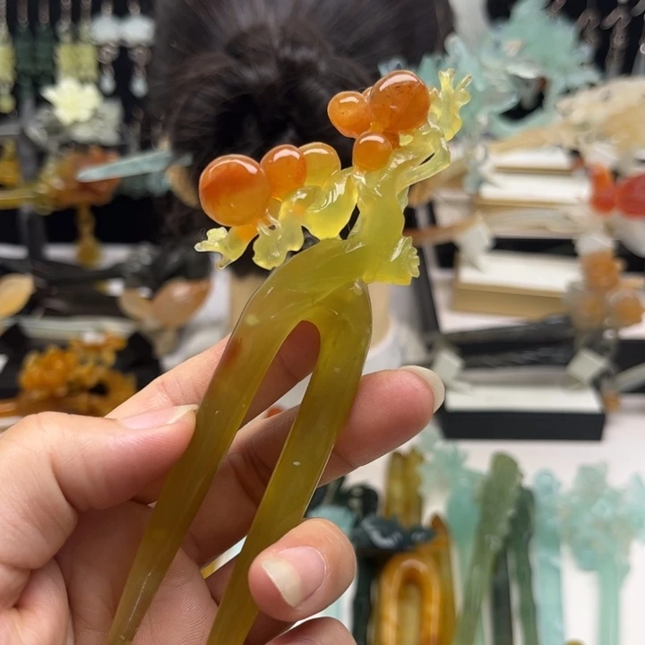 岫玉合金发簪发簪