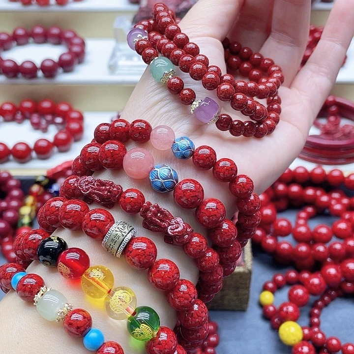 天然辰砂晶体沙卡6做三圈