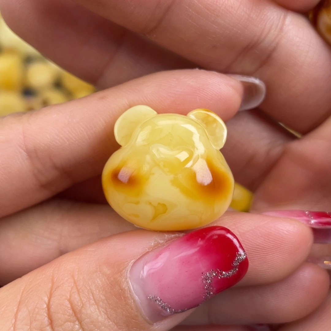 琥珀裸石未镶嵌二*酱蜜蜡