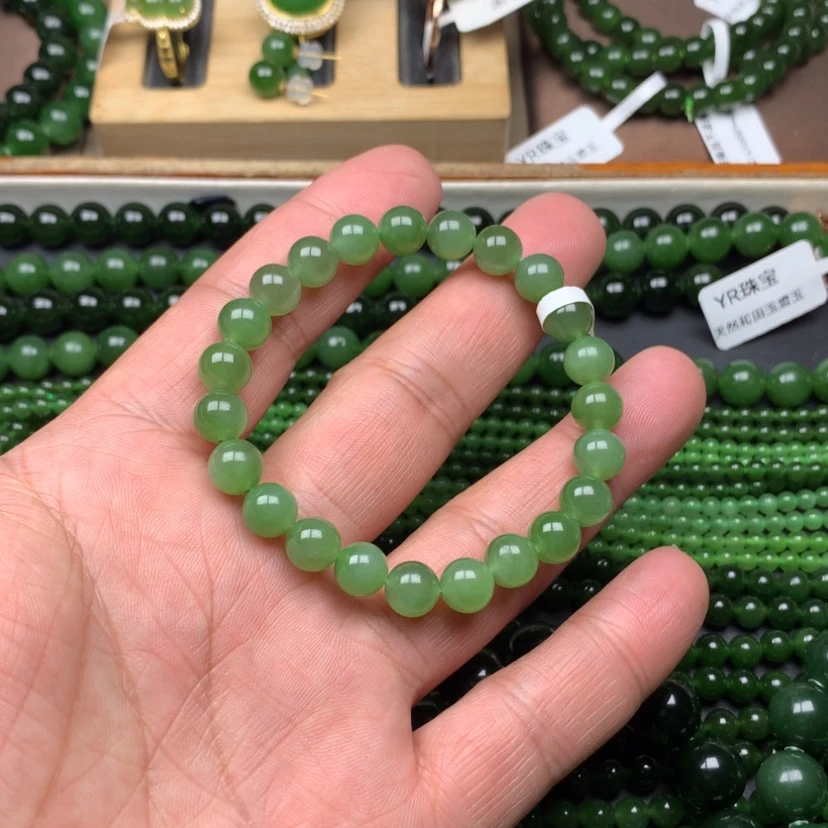 【闪购商品】未镶嵌手链和田玉（碧玉）8