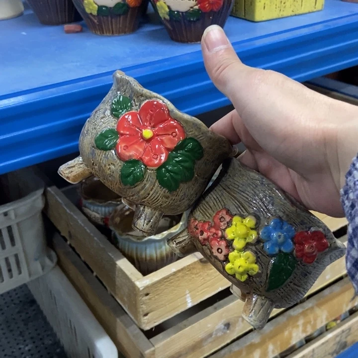 陶瓷花盆单场满9.9发10*8-8.5