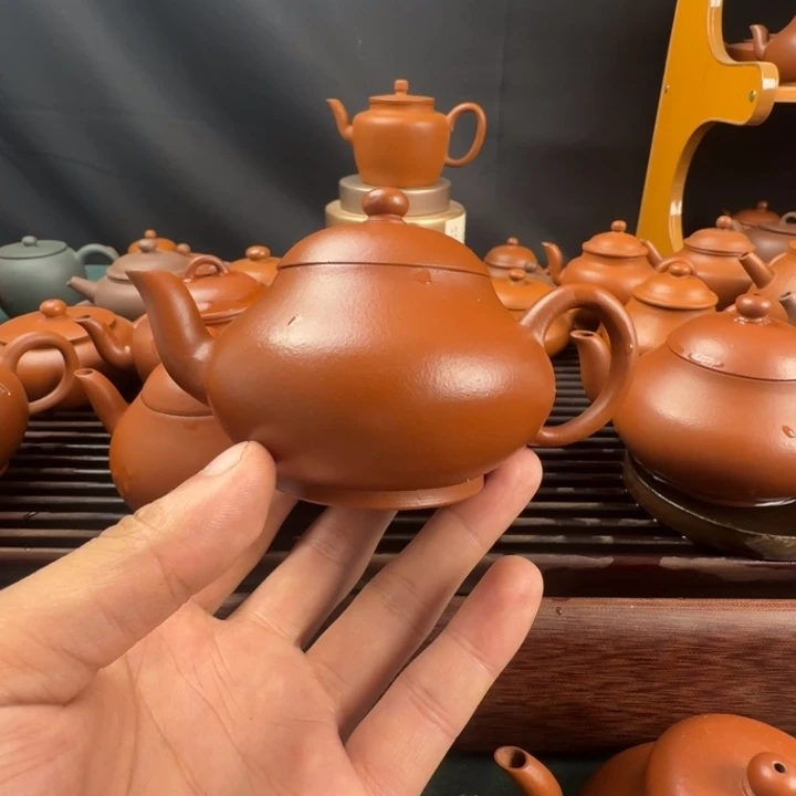 朱泥鸣远梨壶容量130