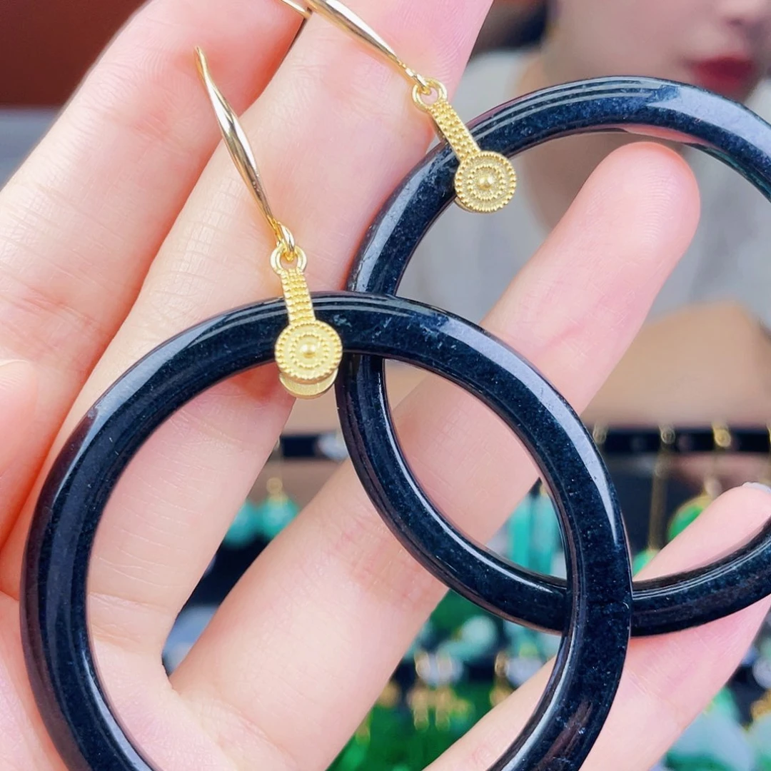 翡翠未镶嵌耳饰饰品