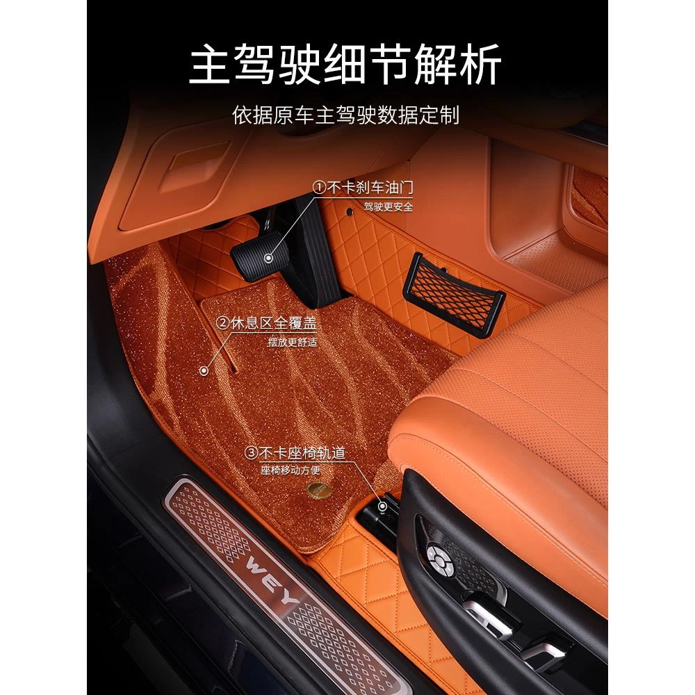 适用于魏派蓝山脚垫专用全包围汽车脚垫地垫星空地毯改装配件用品