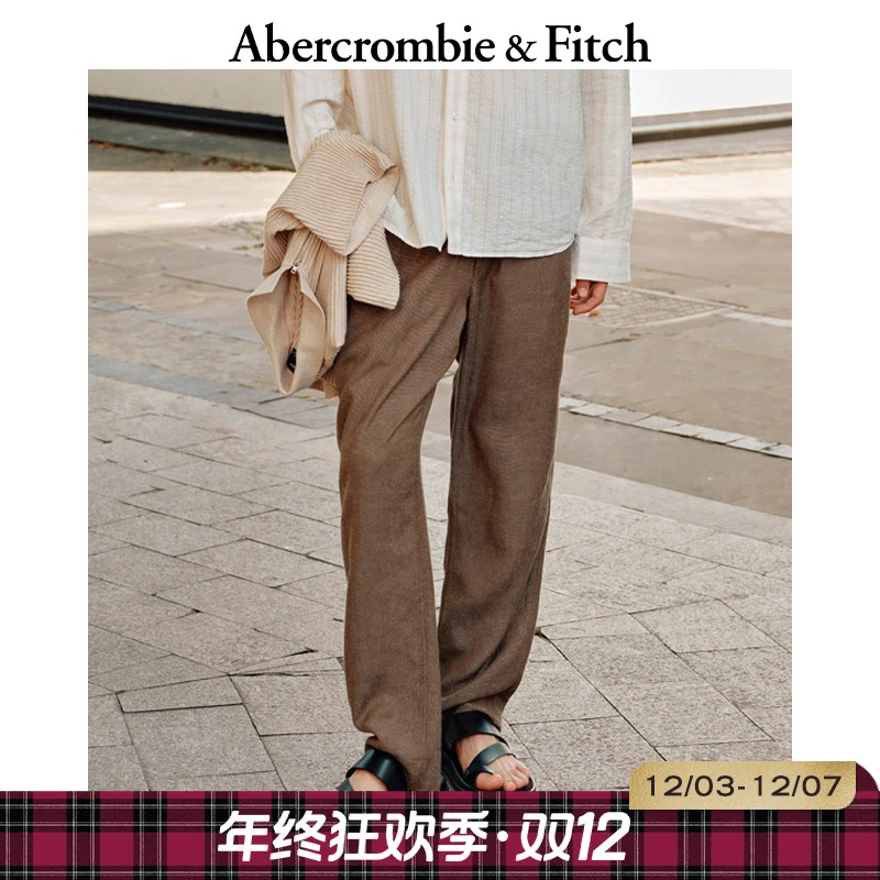 AF男装25夏季美式复古经典百搭抽绳松紧腰直筒休闲裤长裤130-5123