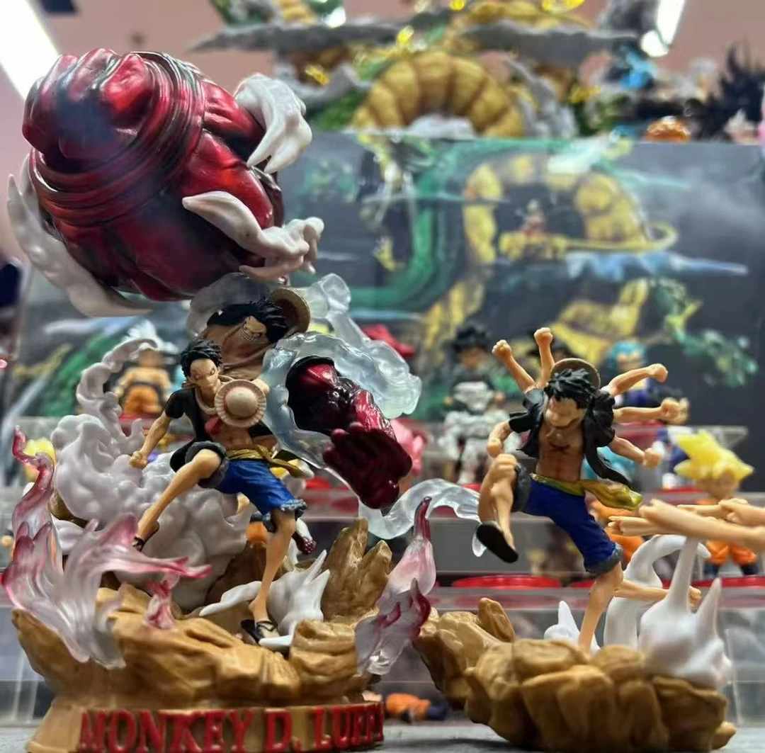 海贼王 幻影路飞 三组合路飞 优质版 20cm 手办摆件S
