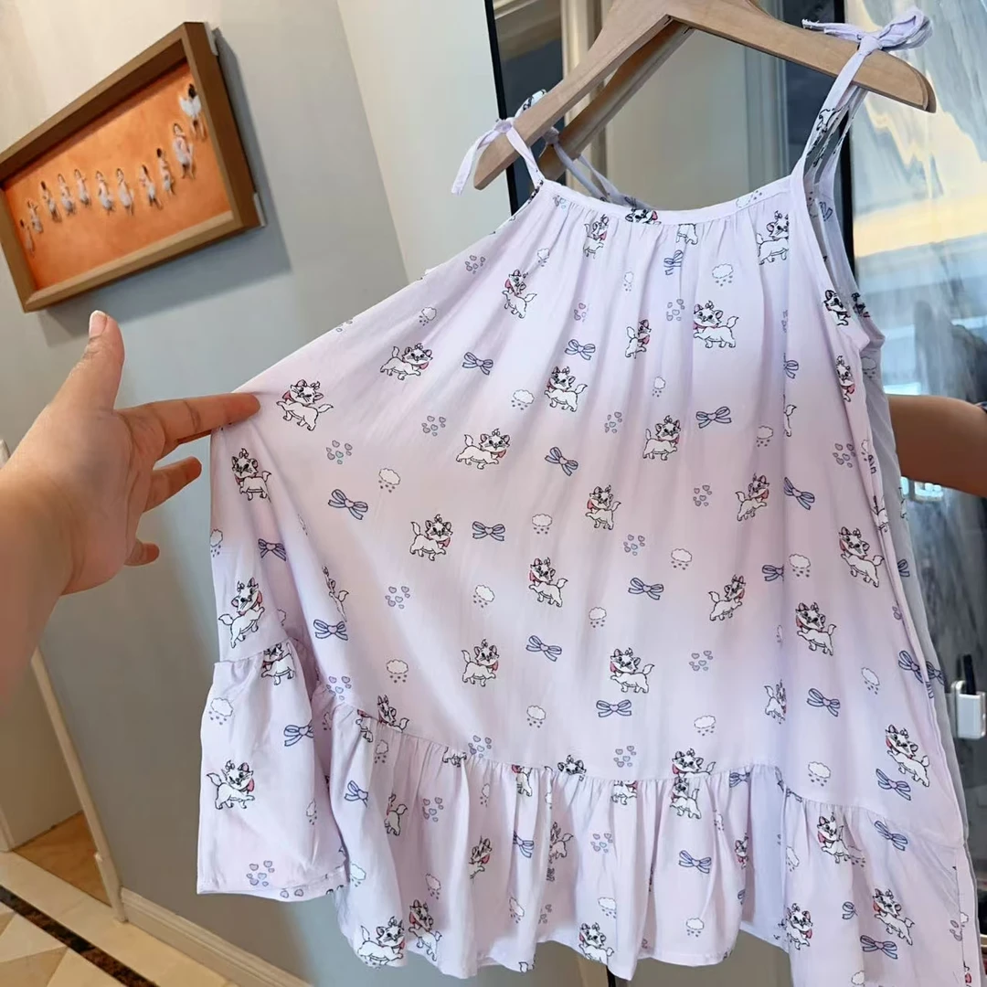 06凯利猫  2025新款女童夏季绵绸小吊带裙背心裙