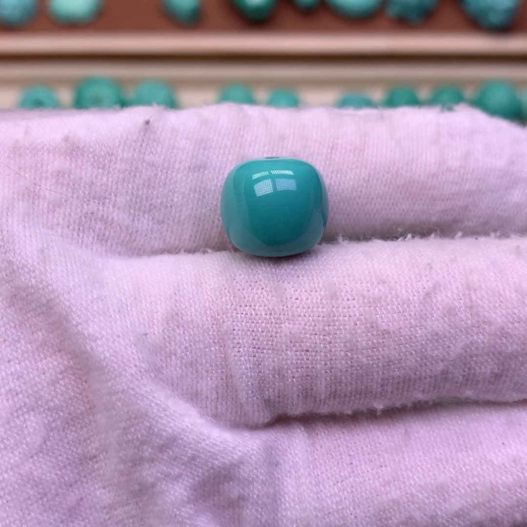 原生态散珠配珠老型蓝绿色卡12