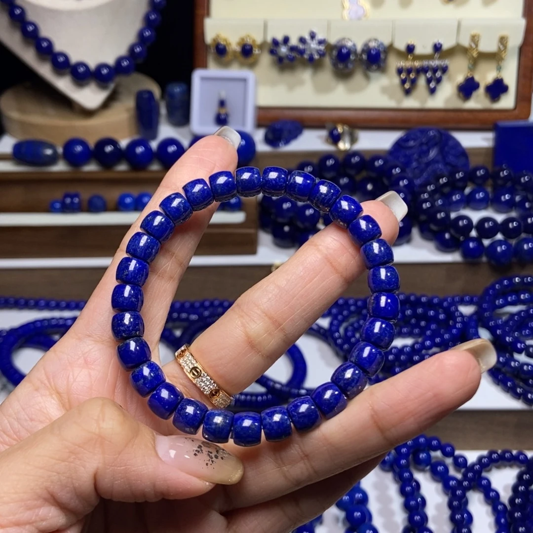 青金石未镶嵌老型直切7.6mm