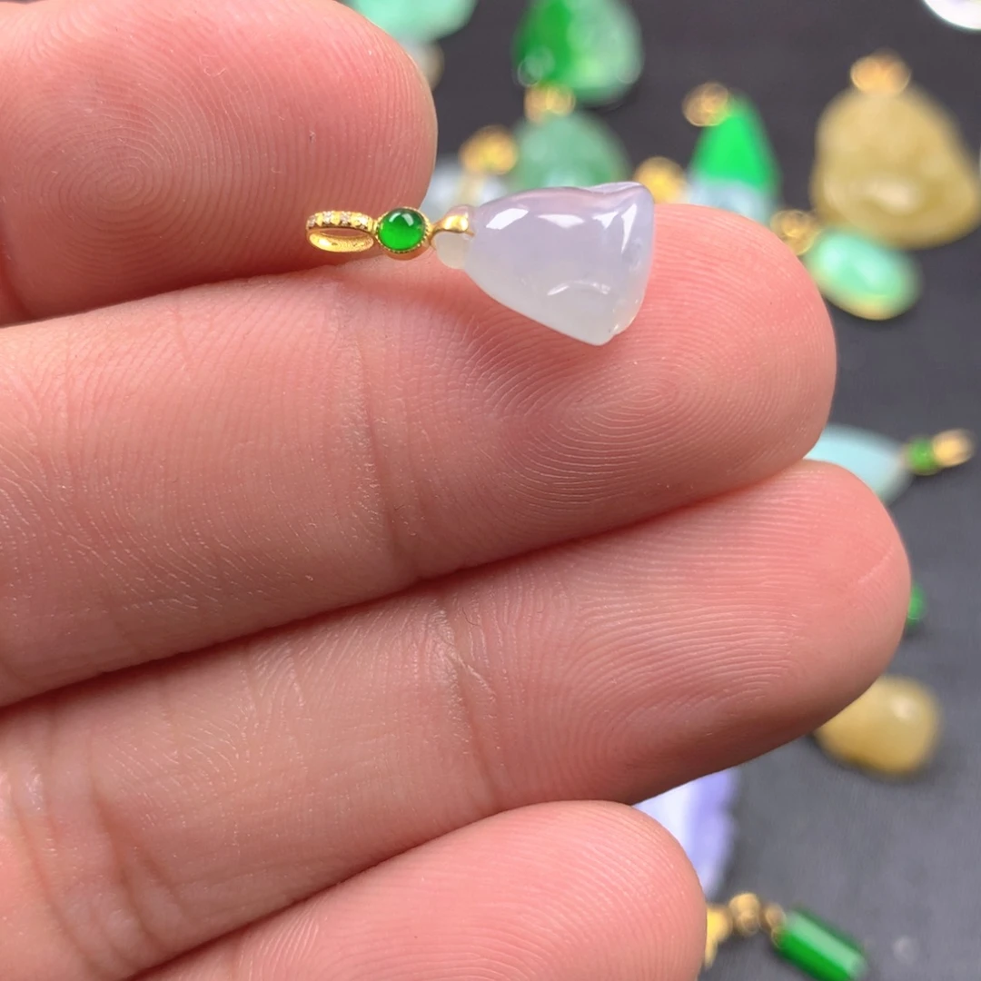 【闪购商品】颈饰18K金镶嵌翡翠翡翠