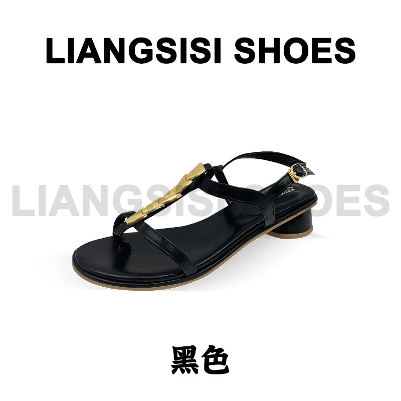 梁思思SHOES新款时尚百搭皮带扣凉鞋-8377-3