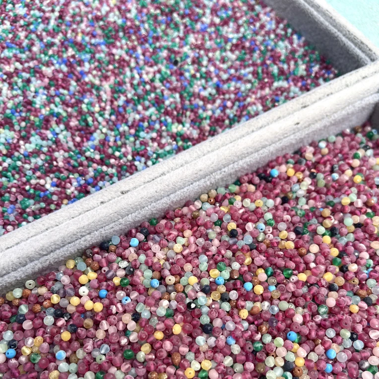 女士小清新多巴胺糖果美甲配件西瓜碧魔鬼蓝散珠