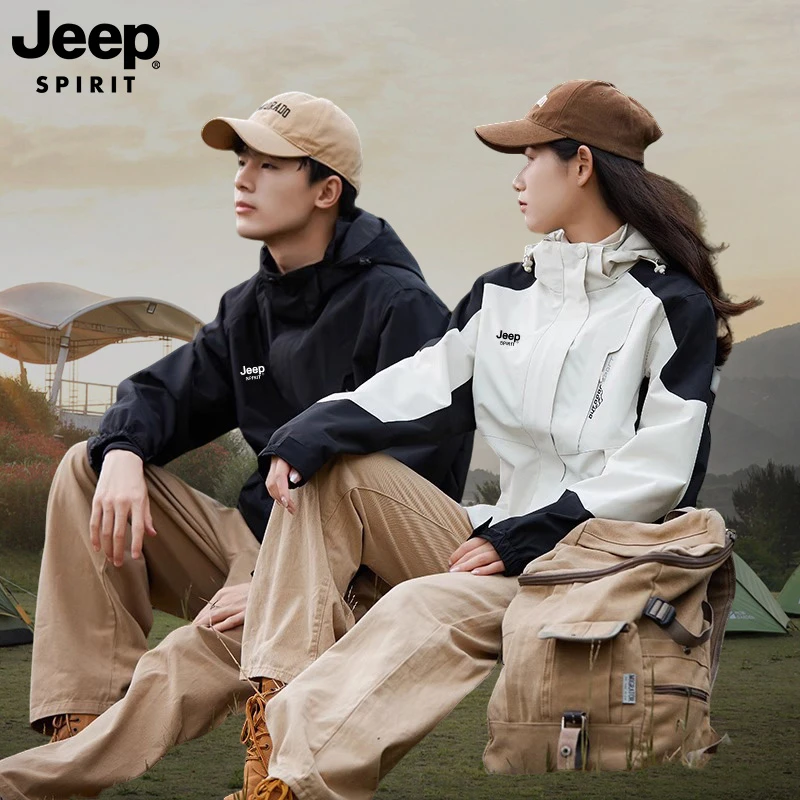 JEEP SPIRIT吉普冲锋衣情侣三合一两件套旅游登山外套12