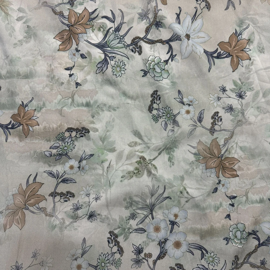 棉绸茉莉花开面料（不支持七天无理由退款）