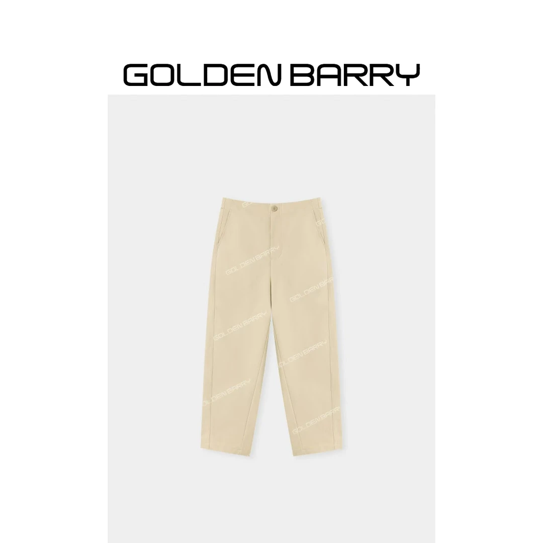 GOLDENBARRY|521061“步云迹”全棉休闲九分镰刀裤