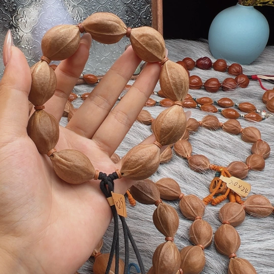 刚***子手串橄榄核梅林铁核20×29素串鲨鱼背