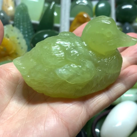 蛇纹石玉未镶嵌手把件