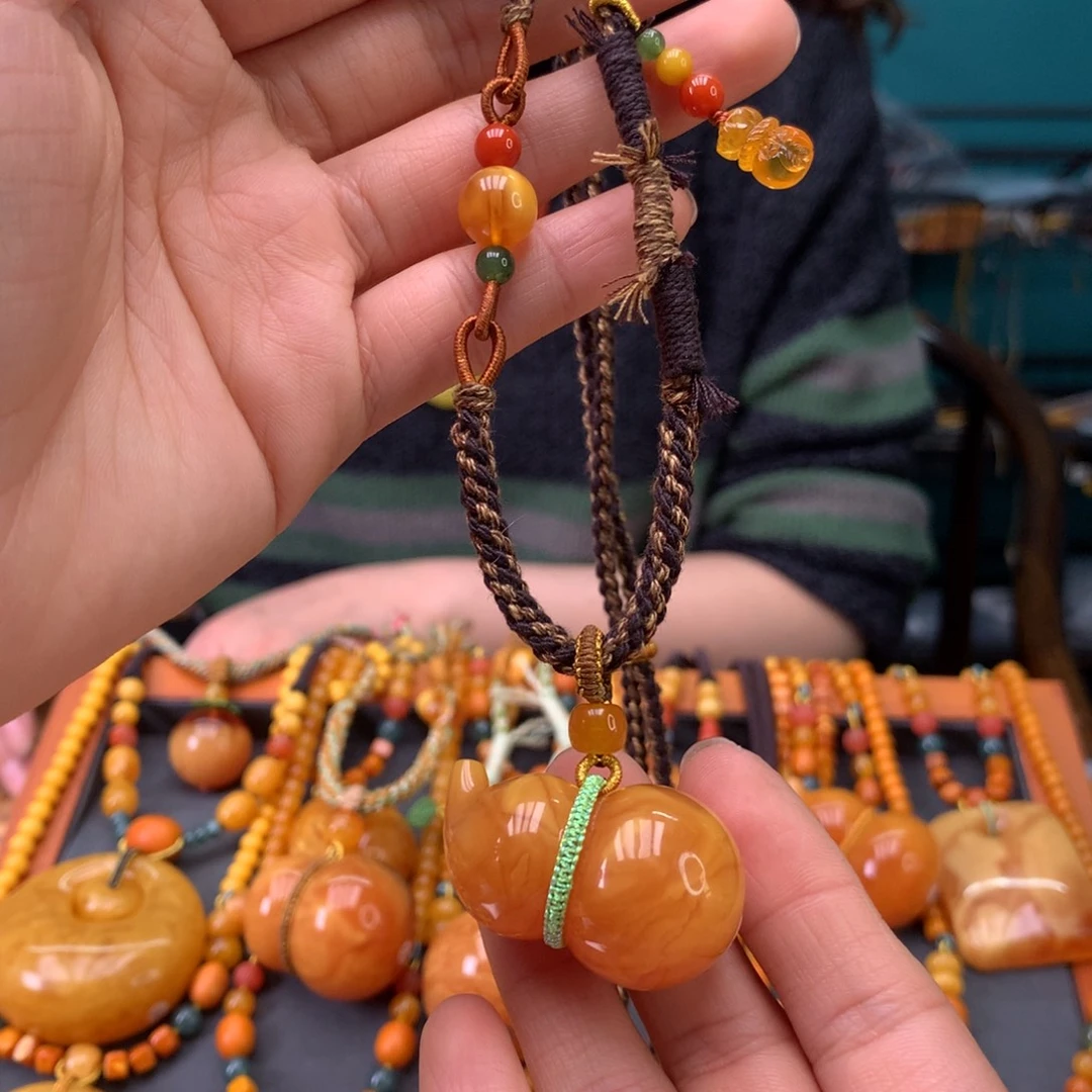 蜜蜡未镶嵌颈饰天然