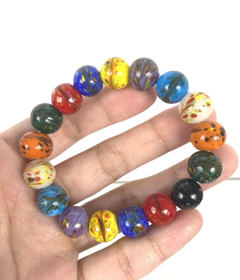 多宝凤尾琉璃手串珠子直径12mm