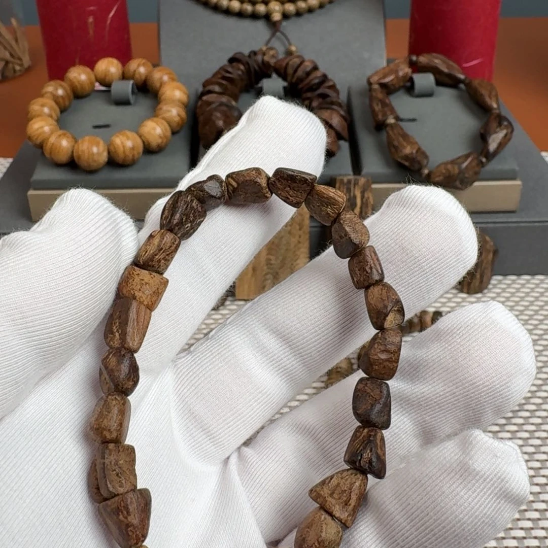 沉香手串越南惠安土沉沉水单圈沉香手串6.3克