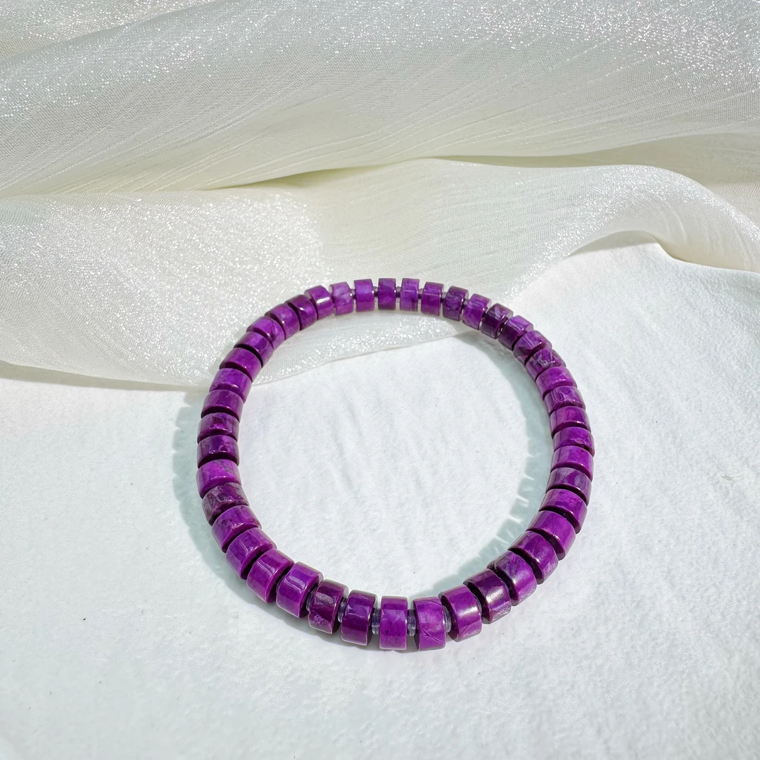 【同林舒】南非老矿料-满色帝王紫直切高货手链多样性发其一（B2）