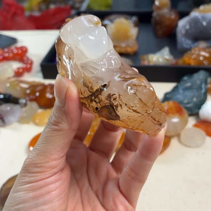 玛瑙/玉髓未镶嵌吊坠(不含链)