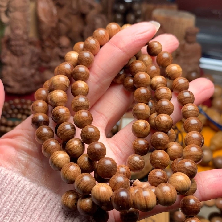 手串/手链檀香木老山檀0.8虎皮沉水瑕疵