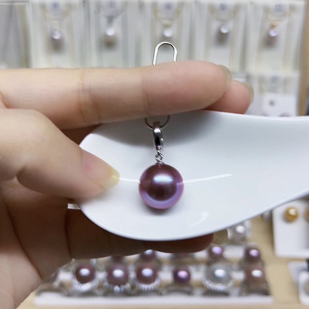 吊坠(赠链)淡水珍珠银S925镶嵌12.8