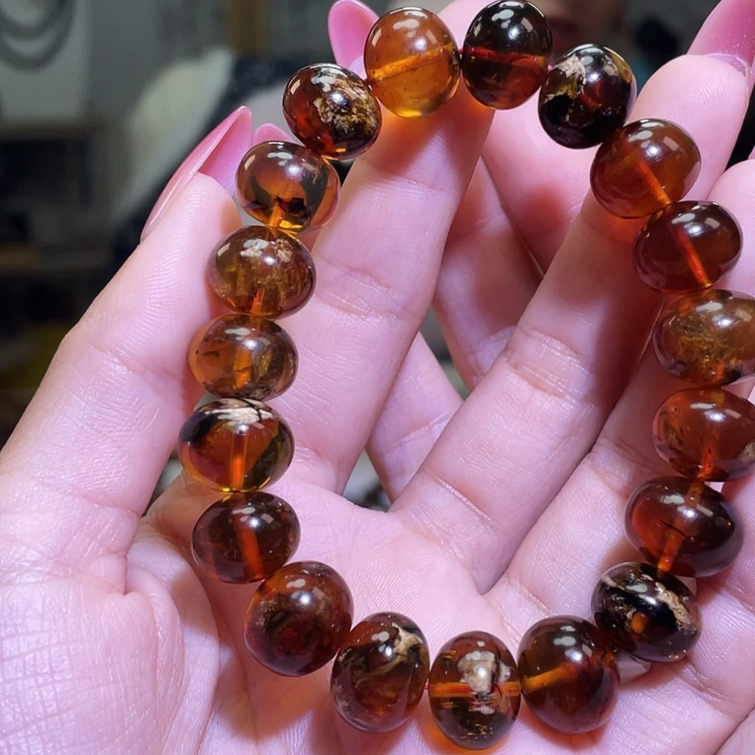 未镶嵌琥珀裸石12血蜡妖花