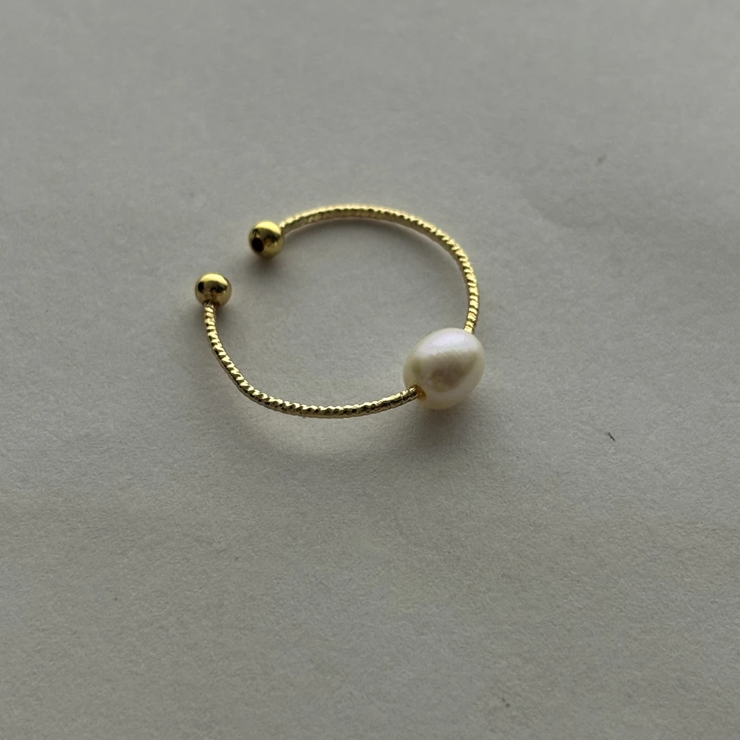 [阿祖珍珠]淡水珍珠单珠戒指