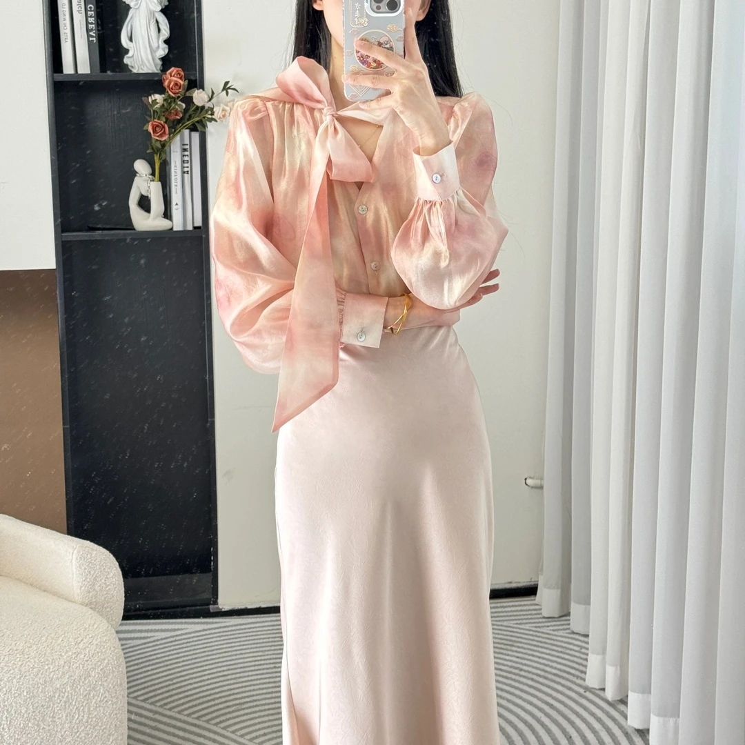 La Chapelle/拉夏贝尔25夏季新时尚温柔气质甜美上衣半身裙10296