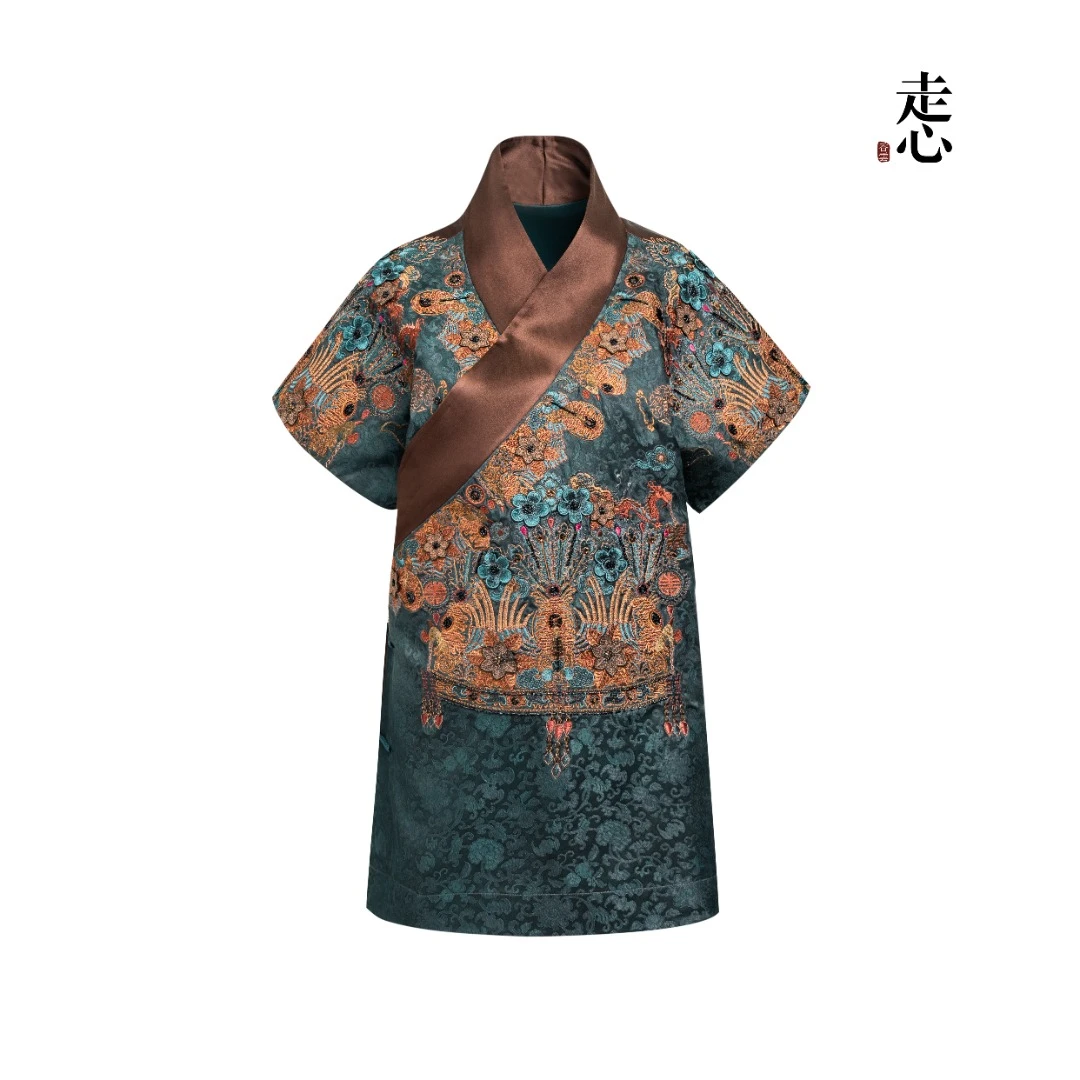 【走心非遗】凤冠孔雀蓝 马甲25ZMJ5908