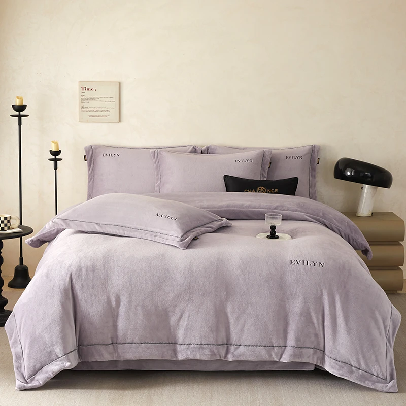 新款-香奈牛奶绒四件套-高端轻奢四件套